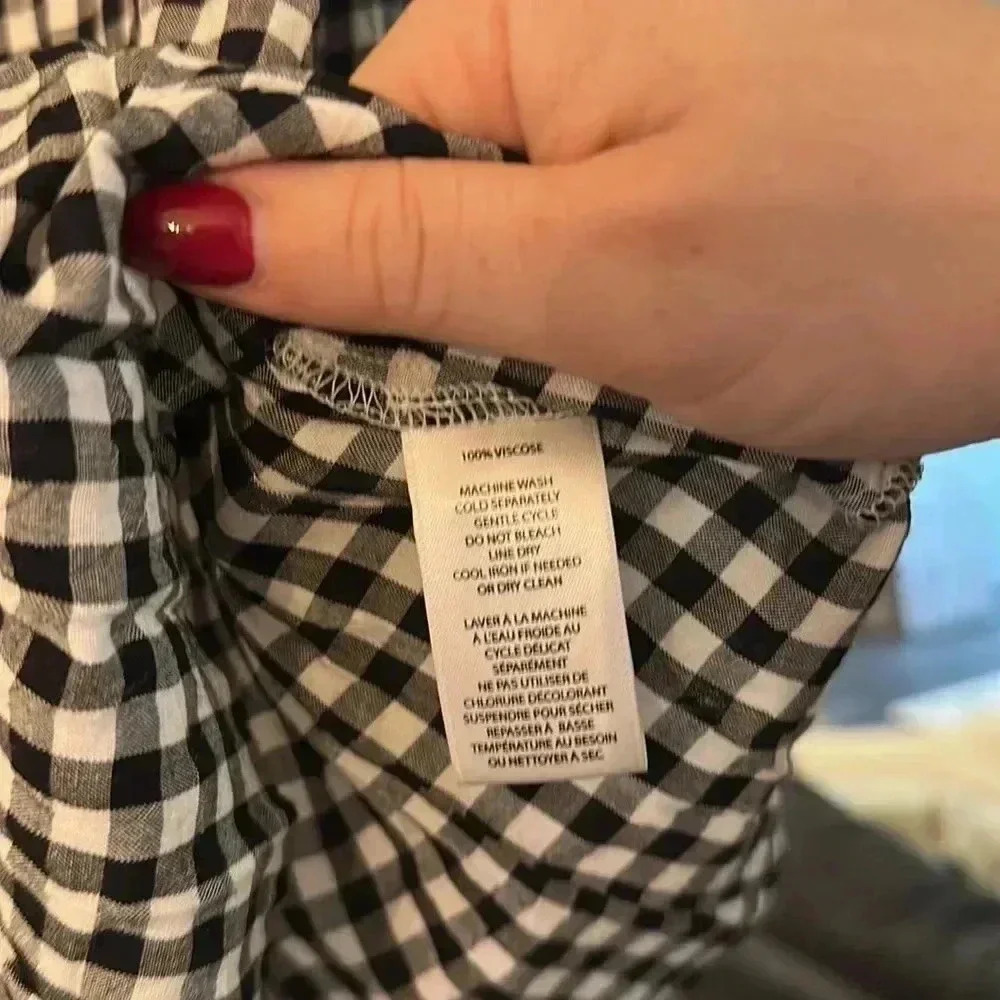 BEACH LUNCH‎ LOUNGE CHECKERED PEPLUM TOP - Picture 5 of 5